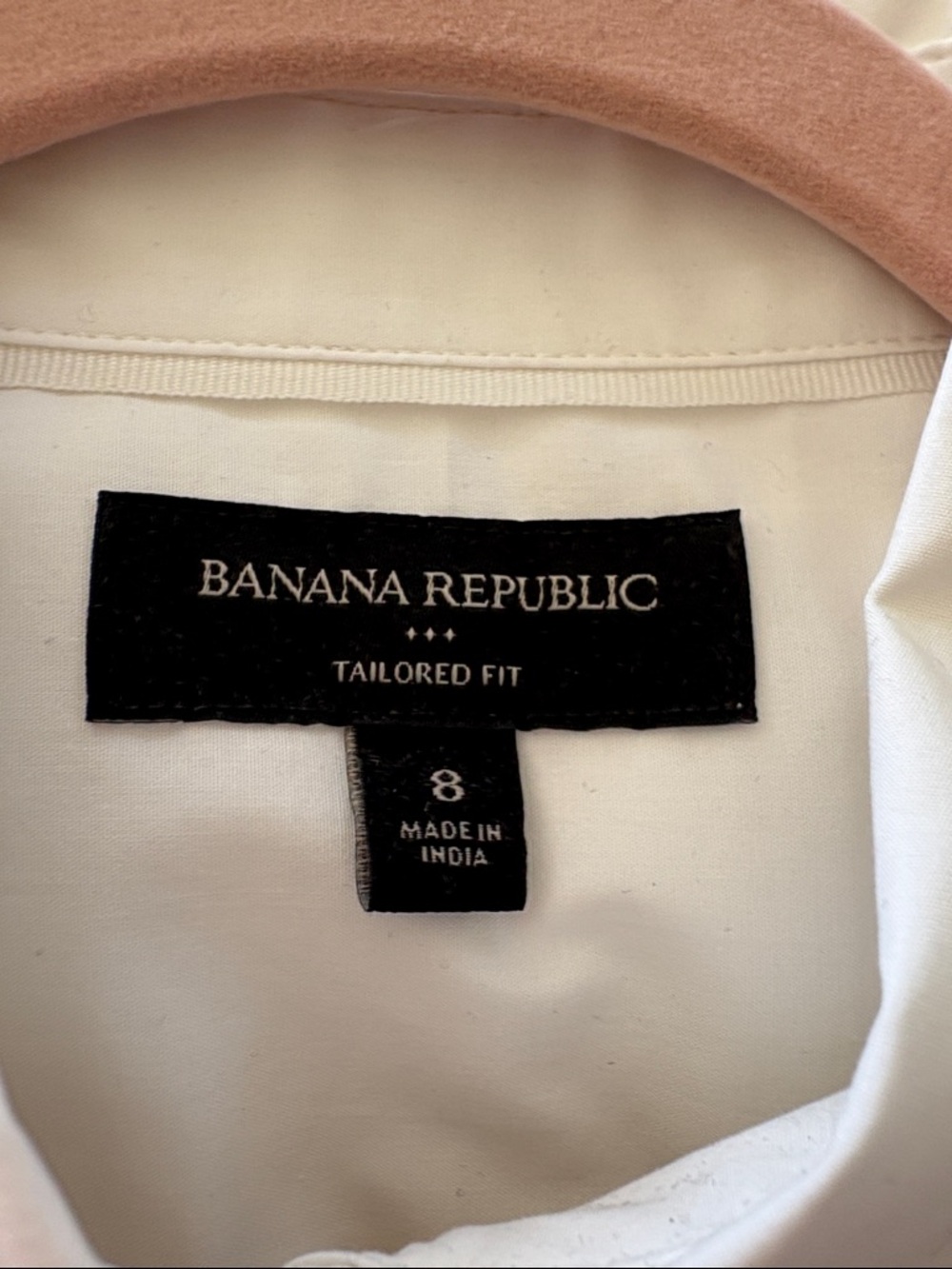Banana Republic White Pleated-Front Dress Shirt - Picture 4 of 4